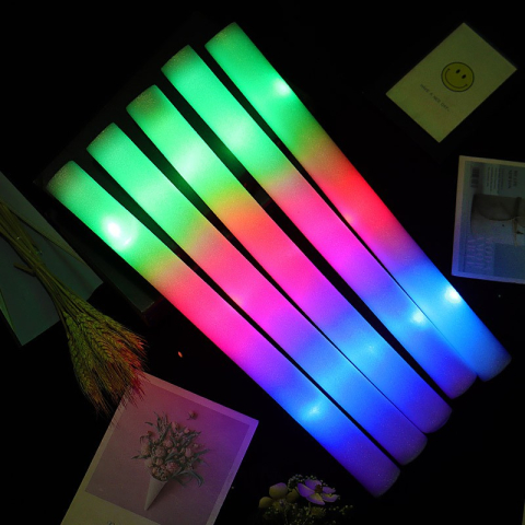 Pachet 10 Bagheta cu Led, lumini multicolore, burete moale, 48 x 4 cm [8]
