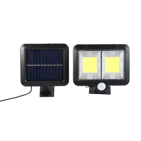 Iluminat Exterior - lampa solara cu senzor miscare LED COB negru
