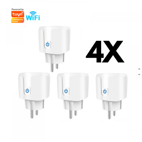 Pachete cu reduceri - Pachet 4 Prize Wifi Smart cu monitorizare consum Tuya, 16A
