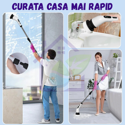 Perie electrica rotativa curatenie 9 capete 450 RPM [1]