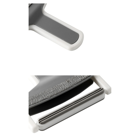 Perie pentru indepartarea parului si scamelor, maner confortabil, 12 x 15 cm, alb gri [5]