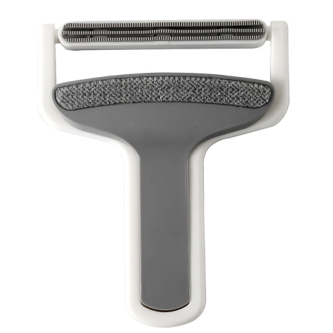 Lavete si Microfibra - Perie pentru indepartarea parului si scamelor, maner confortabil, 12 x 15 cm, alb gri
