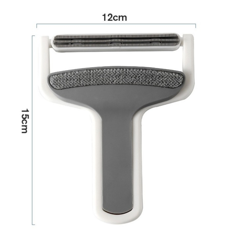 Perie pentru indepartarea parului si scamelor, maner confortabil, 12 x 15 cm, alb gri [6]