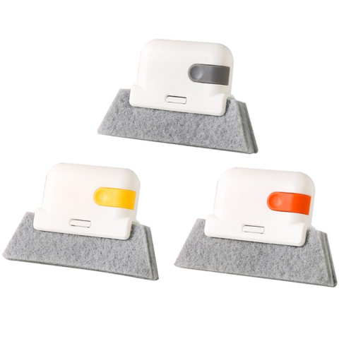 Produse utile sub 50 RON - Perii de curatat 2 in 1, set 3 bucati, pentru canale si colturi, plastic alb