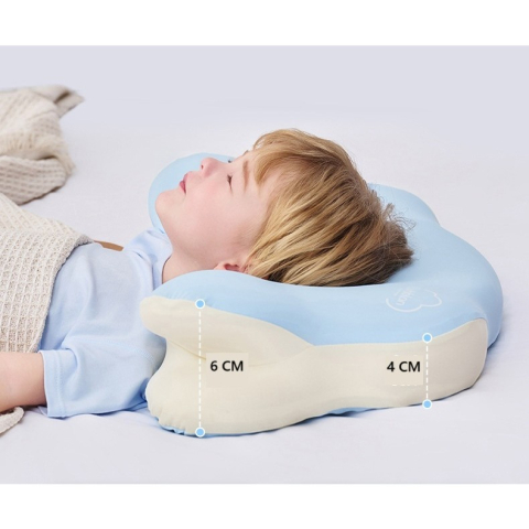 Perna ergonomica copii 2-5 ani, design 5D, antibacteriana, 38x67x4/6 cm, albastru [1]