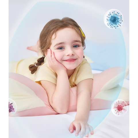 Perna ergonomica copii 2-5 ani, design 5D, antibacteriana, 38x67x4/6 cm, albastru [4]