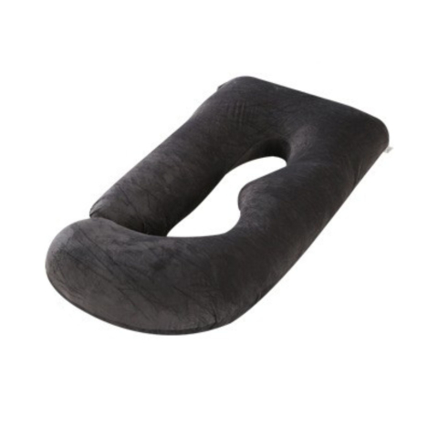 Baie - Perna pentru gravide, forma J ergonomica, captuseala poliester, negru