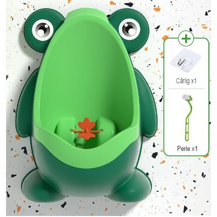 pisoar baieti forma broasca verde montare perete [7]