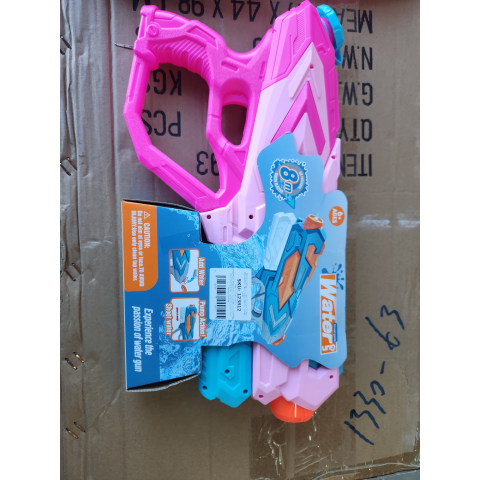 Pistol cu apa pentru copii, 4 duze comutabile, rezervor 900 ml, raza 8 m, roz [3]