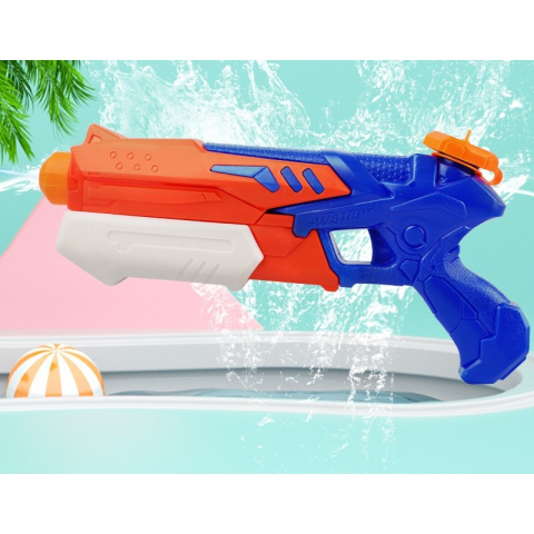 Pistol cu apa pentru copii, rezervor 300 ml, pentru piscina si plaja, bleumarin-rosu [1]