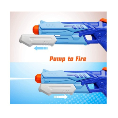 Pistol cu apa pentru copii, rezervor 300 ml, plastic, albastru [7]
