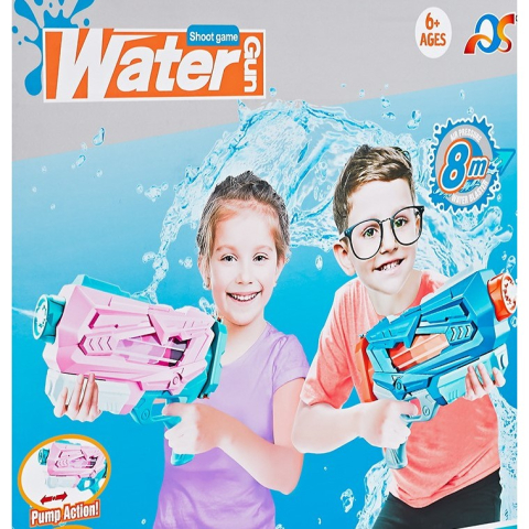 Pistol cu apa pentru copii, rezervor 600 ml, design quick fill, plastic albastru [2]