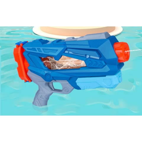 Pistol cu apa pentru copii, rezervor 600 ml, design quick fill, plastic albastru [9]