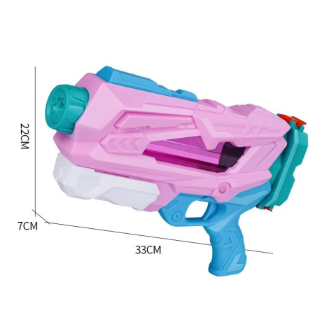 Pistol cu apa pentru copii, rezervor 600 ml, umplere rapida, plastic roz [7]