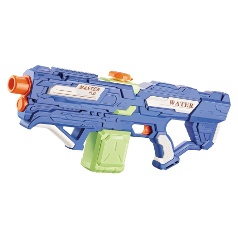 Lansatoare si Pistoale de Jucarie (Spuma / Gel) - Pistol cu apa pentru copii, rezervor 800 ml, electric, albastru-verde