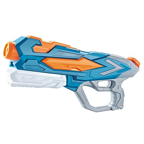 Lansatoare si Pistoale de Jucarie (Spuma / Gel) - Pistol cu apa pentru copii, rezervor 900 ml, 4 duze, albastru