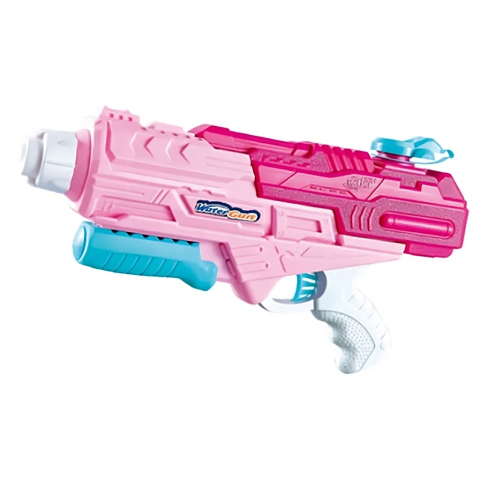 Lansatoare si Pistoale de Jucarie (Spuma / Gel) - Pistol cu apa pentru copii, rezervor mare, design pompa presiune, plastic roz