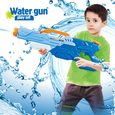 Pistol cu apa pentru copii, rezervor mare, plastic, albastru [4]