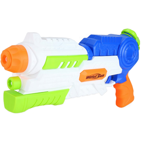 Jocuri de Indemanare - Pistol cu apa pentru copii, rezervor mare, plastic, albastru multicolor