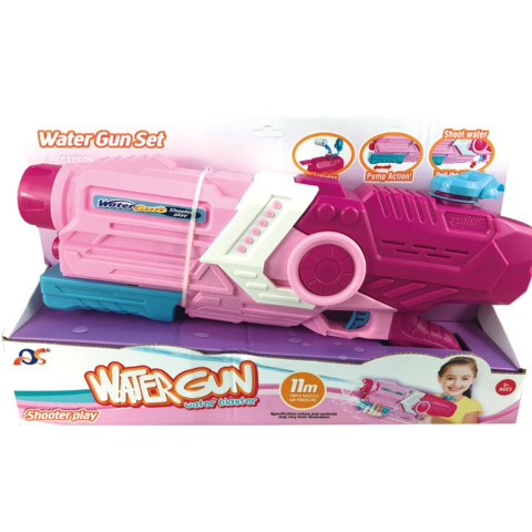 Pistol cu apa pentru copii, rezervor mare, plastic, roz [1]