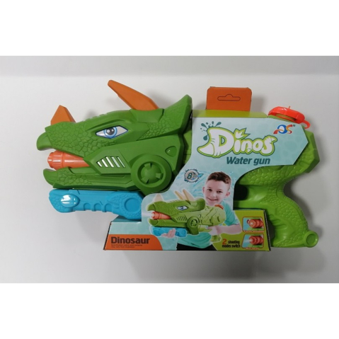 Pistol cu apa pentru copii, Triceratops, 3 duze, rezervor 1330 ml, verde [7]