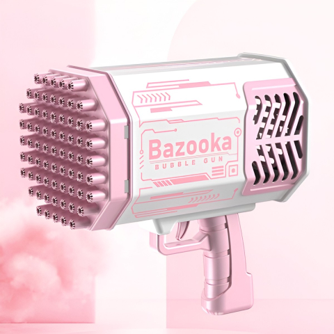 pistol baloane sapun 69 gauri lumini colorate roz [4]