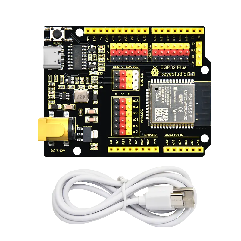 Kit-uri Robotica - Placa dezvoltare ESP32 PLUS, WiFi si Bluetooth, compatibila Arduino UNO R3, Keyestudio KS5016