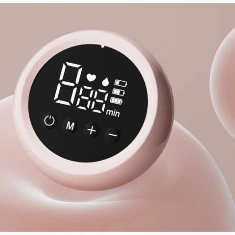 pompa san electrica 2 in 1 cu 2 biberoane roz transparent [8]