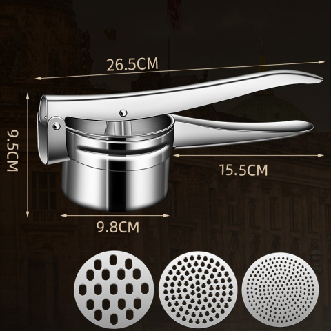 Presa storcator manual pentru fructe si legume, inox, 3 discuri interschimbabile, ergonomic [1]