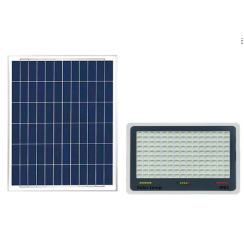 Casa & Gradina - Proiector LED cu panou solar, 216 LED-uri, 100W, senzor lumina, IP67, negru
