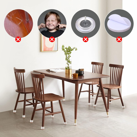 protectii picioare scaun silicon transparent set 16 piese [5]