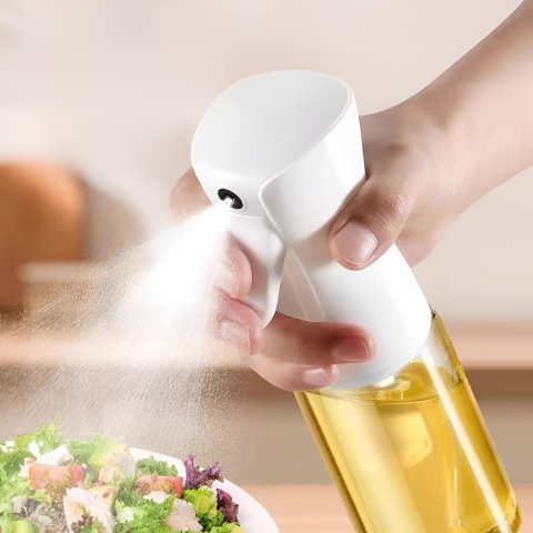 Pulverizator pentru ulei si otet, reincarcabil, capacitate 200 ml, plastic alb [3]