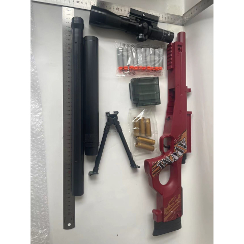 Pusca de jucarie AWM ultrarealista, manuala, cu luneta, 10 proiectile spuma moale [6]