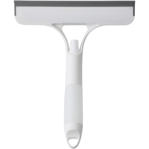 Produse utile sub 50 RON - Racleta multifunctionala 3 in 1, cu pulverizator spray, silicon si burete, 21.5x25.7 cm, alb
