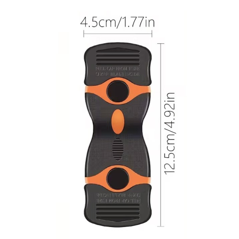 Racleta multifunctionala pentru curatare, cu maner ergonomic, set cu lame interschimbabile, portocaliu [2]