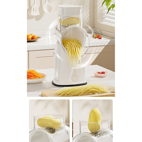 Razatoare manuala rotativa, 6 lame interschimbabile, anti-stropire, 27x13x13 cm [2]