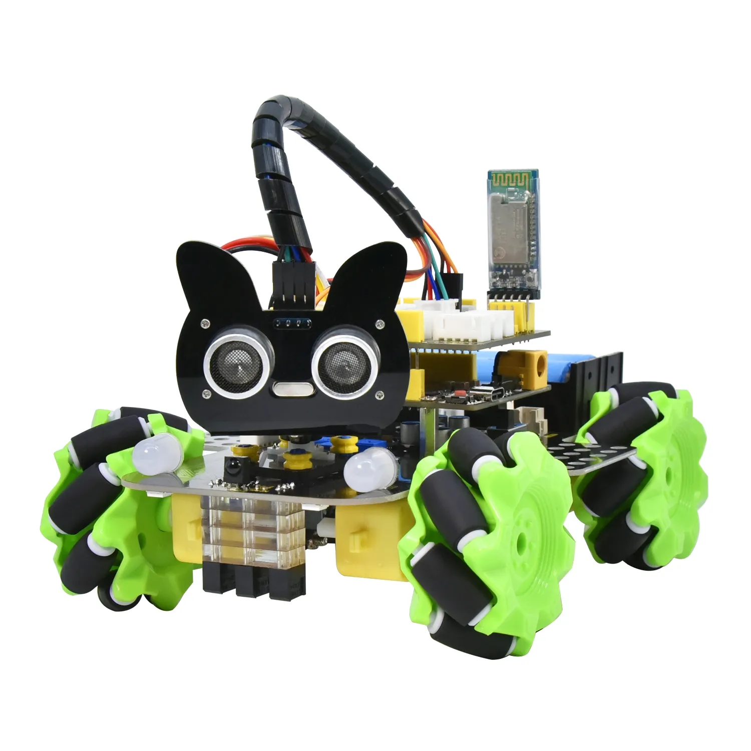 Kit-uri Robotica - Robot 4WD Mecanum Arduino Keyestudio KS0560, 12 Proiecte, Bluetooth, IR, Ultrasonic, Line Tracking