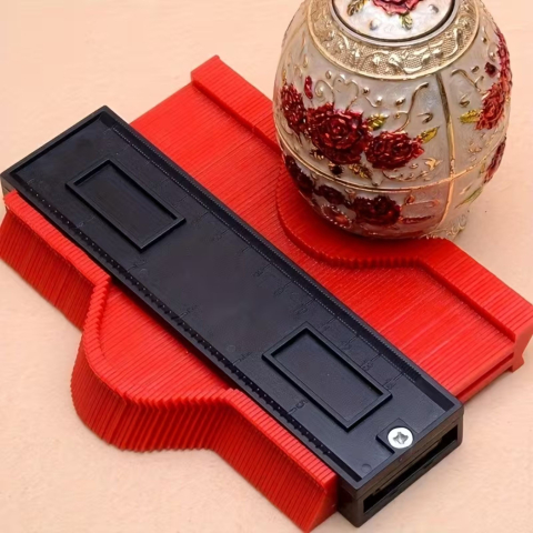 Sablon masurare contur, cu rigla integrata, plastic rezistent, 14.6 x 10.5 cm [1]