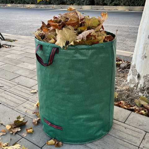 sac colectare frunze 120 litri cu manere verde [2]