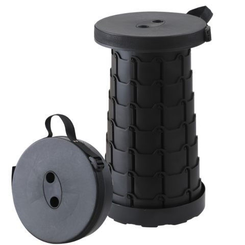 Outdoor & Camping - scaun telescopic pliabil camping pescuit plastic negru