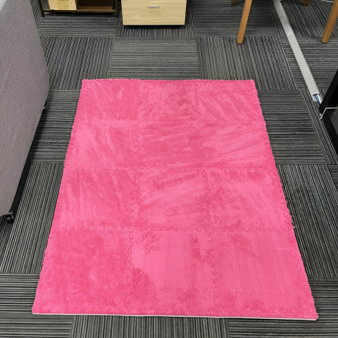 set 10 piese covor tip puzzle spuma EVA roz [3]