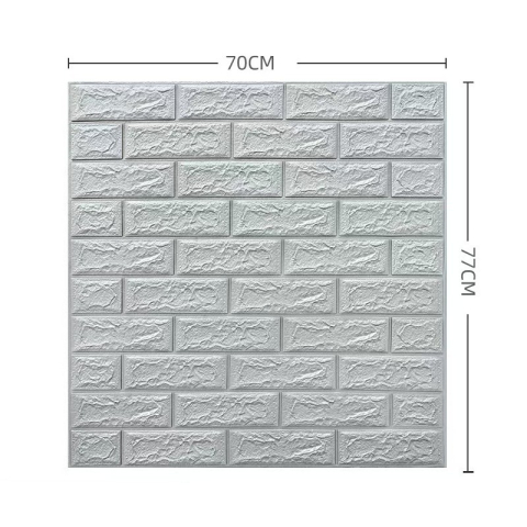 set 10 placi tapet autoadezive model caramida gri PVC [1]