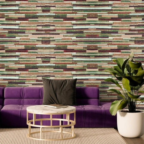 Set 10 placi tapet 3D, model caramida, autoadeziv, polietilena 3 mm [1]