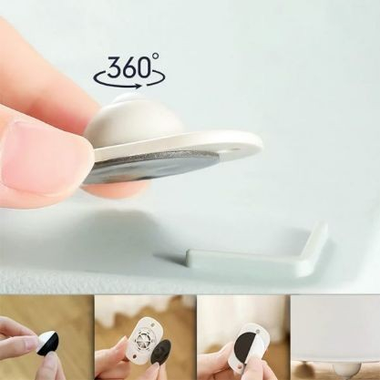 set 16 roti autoadezive universale rotire 360 grade alb [5]