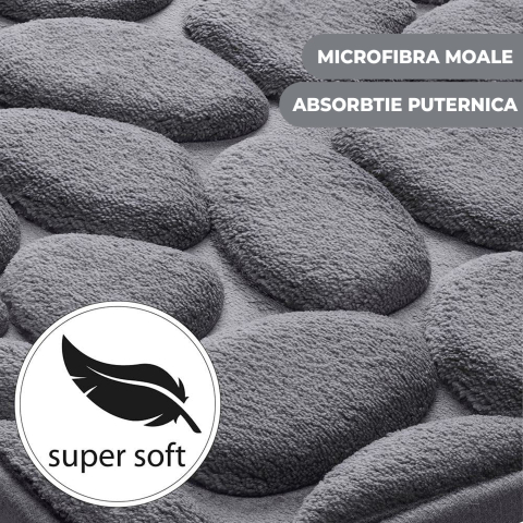 covoras baie antiderapant uscare rapida 40x60 cm gri [4]