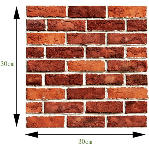 placi tapet autocolant 3d cu model caramida rosie [7]
