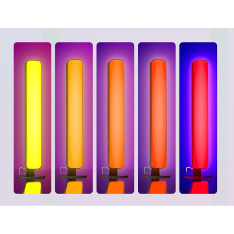 Set 2 lampi de birou, RGB colorat, telecomanda 24 taste, cablu USB, negru [4]