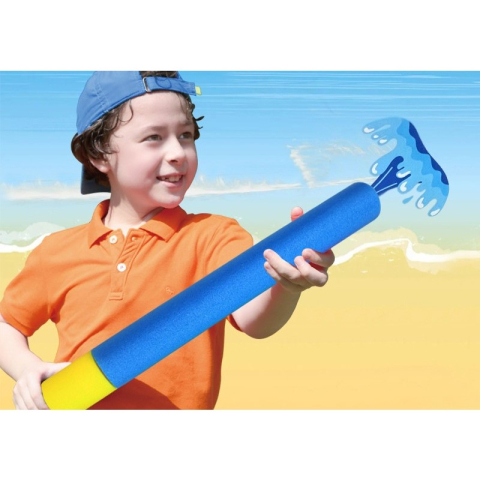 Set 2 pistoale cu apa pentru copii, capacitate mare, plastic albastru [7]