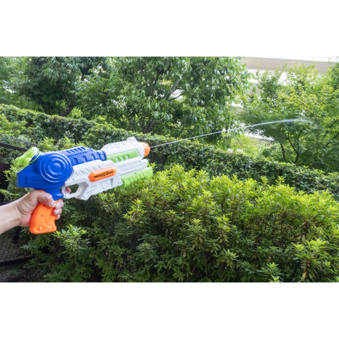 Set 2 pistoale cu apa pentru copii, rezervor 1000 ml, plastic, roz si albastru [6]