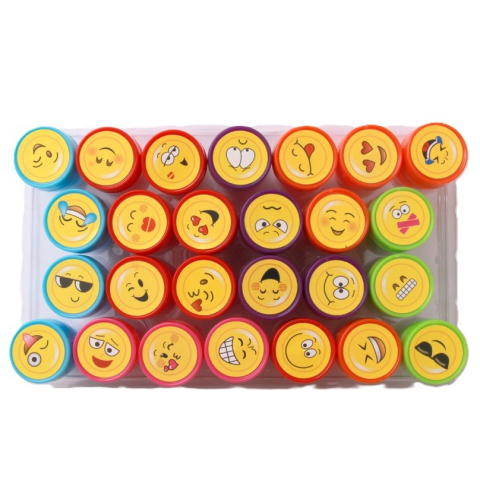 Jucarii Montessori - set 26 stampile copii emoji multicolor